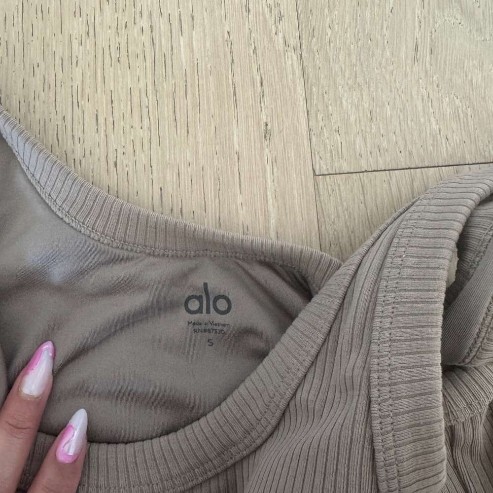 Alo Yoga Wellness Bra in Brown - Picture 3 of 3